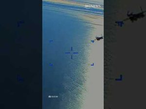 Read more about the article Dramatic declassified video shows moment Russian fighter jet collides with U.S. drone.
