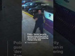 Read more about the article Security guards stop armed man in ‘devil mask’ from entering strip club, police say | ABC News