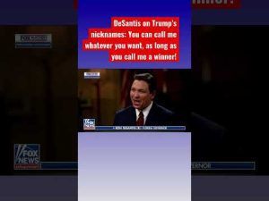 Read more about the article Ron DeSantis laughs at Trump’s nicknames for him #shorts