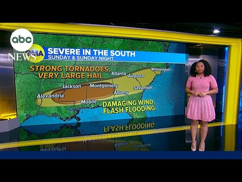 You are currently viewing Severe storms in the forecast from Louisiana to South Carolina | GMA