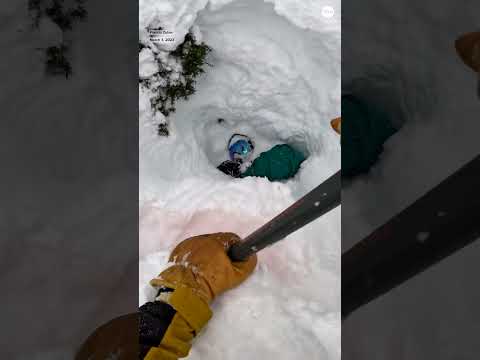You are currently viewing Backcountry skier rescues snowboarder buried upside down | ABC News