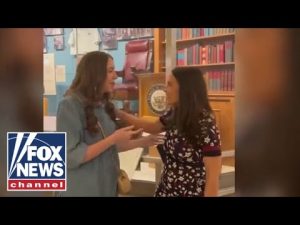 Read more about the article AOC storms off after confrontation with Libs of TikTok creator