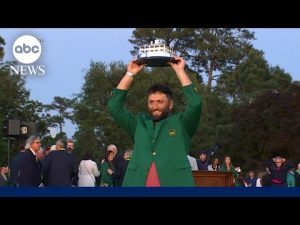 Read more about the article Jon Rahm wins Masters green jacket l GMA