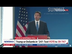 Read more about the article Florida Gov. Ron DeSantis speaks to Heritage Foundation | FULL SPEECH