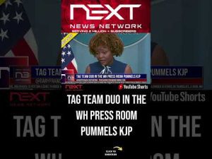 Read more about the article TAG TEAM Duo in the WH Press Room PUMMELS KJP #shorts