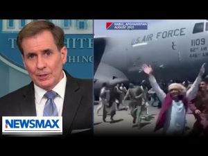 Read more about the article WATCH: NEWSMAX reporter grills Biden team on Afghanistan | American Agenda