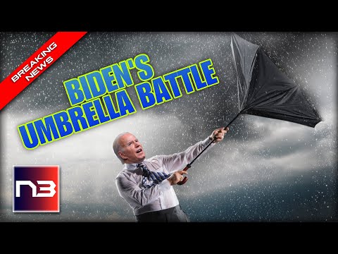 You are currently viewing Biden’s Umbrella Fail: Embarrassing Incompetence Exposed in Rainy Disaster!