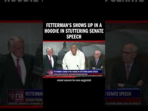 Read more about the article Fetterman’s Shows Up in a Hoodie in Stuttering Senate Speech