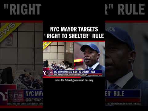 You are currently viewing NYC Mayor Targets “Right to Shelter” Rule