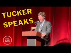 Read more about the article Tucker Carlson SLAMS News Media as LIARS in New Speech After Leaving Fox News