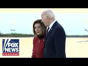 Read more about the article ‘INCOMPETENT’: Pelosi guides Biden through tarmac hand-in-hand