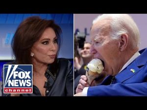 Read more about the article Judge Jeanine: Joe Biden licks ice cream as the world burns