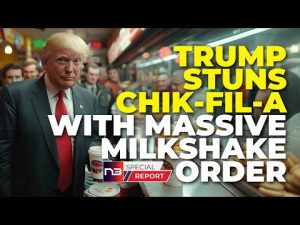 Read more about the article Trump Stuns Chick-Fil-A with Massive Milkshake Order Sending Shockwaves Nationwide