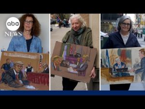 Read more about the article How courtroom sketch artists draw Trump