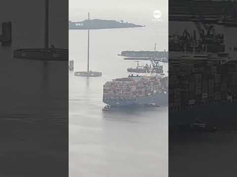 You are currently viewing Ship that struck Baltimore bridge moved from crash site