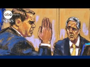 Read more about the article Trump defense team begins questioning Cohen about facts of hush money case