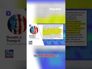 Read more about the article Trump CUTS federal funding for Newsom’s rail project #foxnews #shorts #us #trump #california
