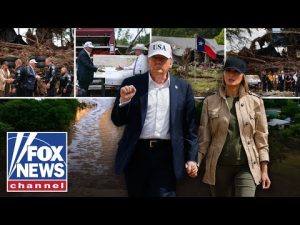 Read more about the article CONSOLOR-IN-CHIEF: Trump, first lady Melania visit flood-ravaged Texas