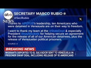 Read more about the article Migrants deported to El Salvador sent to Venezuela in prison swap