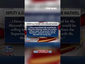 Read more about the article BREAKING: DOJ to meet with Ghislaine Maxwell behind bars #shorts #foxnews #us #news