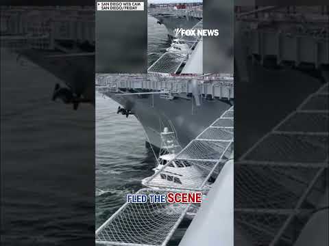You are currently viewing Captain flees after collision with USS Midway #shorts #ussmidway #news #fox #crash #boat #sandiego
