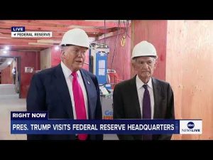 Read more about the article President Trump tours the Federal Reserve, ratcheting up pressure on Chair Jerome Powell