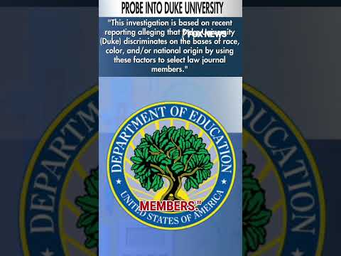 You are currently viewing Trump admin probing Duke University: ‘Discriminated on the basis of race’ #shorts