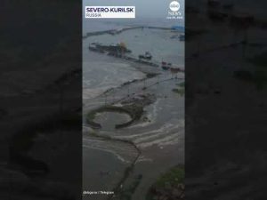 Read more about the article Drone footage shows flooding in Russia after earthquake