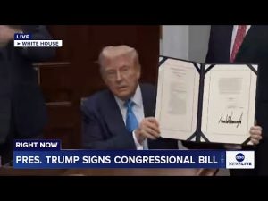 Read more about the article LIVE: Pres. Trump signs congressional bill at the White House