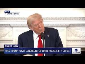Read more about the article LIVE: Pres. Trump hosts luncheon for members of the White House Faith Office