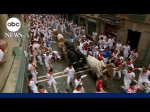 Read more about the article Daredevils run with charging bulls at centuries-old festival in Spain