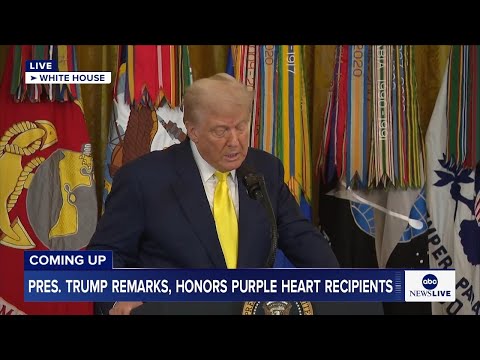 You are currently viewing LIVE: Pres. Trump delivers remarks, honors Purple Heart recipients at White House ceremony