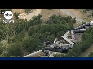 Read more about the article Train carrying possible hazardous materials derails in Texas: Officials
