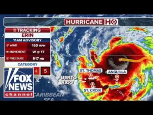 Read more about the article Hurricane Erin intensifies into Category 5 storm
