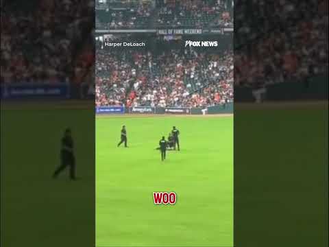 You are currently viewing Security TACKLES baseball fan after he storms the field #foxnews #shorts #us #news #viral