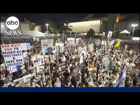 Read more about the article Massive protest in Israel for the release of hostages in Gaza