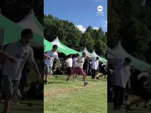 Read more about the article Best foot forward at slipper kicking contest in Japan