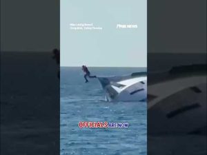Read more about the article WATCH: Luxury yacht SINKS minutes after first launch #shorts #viral #fox #media #yacht #us #foxnews