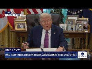Read more about the article LIVE: Pres. Trump signs executive orders, makes announcement in the Oval Office