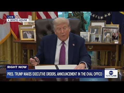 You are currently viewing LIVE: Pres. Trump signs executive orders, makes announcement in the Oval Office