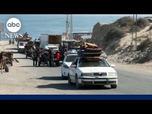 Read more about the article Thousands of Palestinians flee Northern Gaza amid Israeli bombardment
