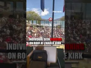 Read more about the article WATCH: Person spotted on roof after Charlie Kirk was shot