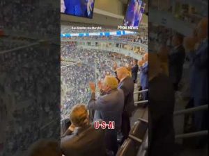 Read more about the article Video shows Trump seated behind a newly installed protective screen #shorts #usa #news #trump