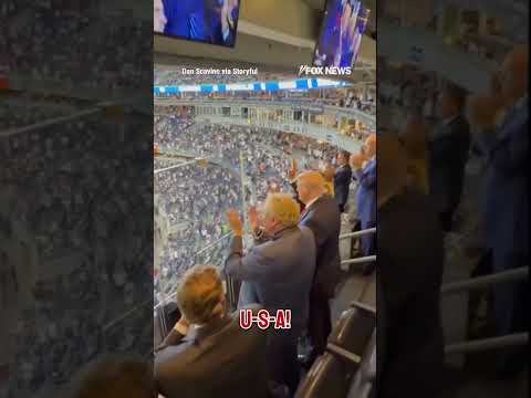 You are currently viewing Video shows Trump seated behind a newly installed protective screen #shorts #usa #news #trump