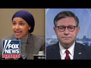 Read more about the article Speaker Johnson fires back against Ilhan Omar after Kirk remarks spark OUTRAGE