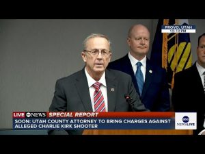 Read more about the article COMING UP: Utah County Attorney announces charges against alleged Charlie Kirk shooter