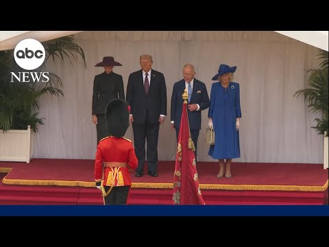 You are currently viewing President Trump takes part in arrival ceremony at Windsor Castle
