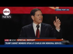 Read more about the article Marco Rubio memorializes Charlie Kirk at Arizona event