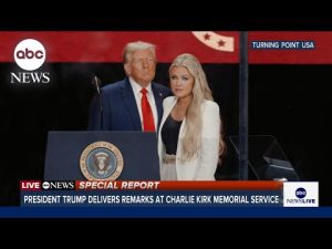 Read more about the article FULL SPEECH: President Trump speaks at Charlie Kirk memorial service