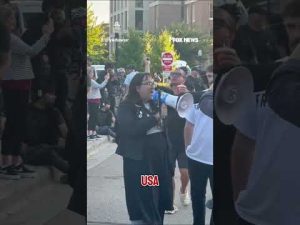 Read more about the article WATCH: ‘USA’ chants OVERPOWER leftist protesters at TPUSA rally #shorts #foxnews #us #news #politics